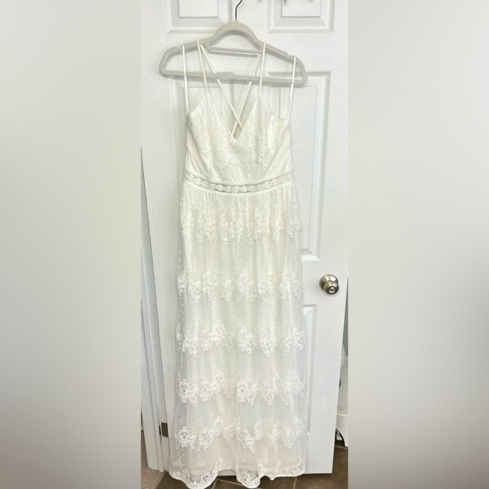 NWT Fashion Nova White Royal Wedding Lace Dress